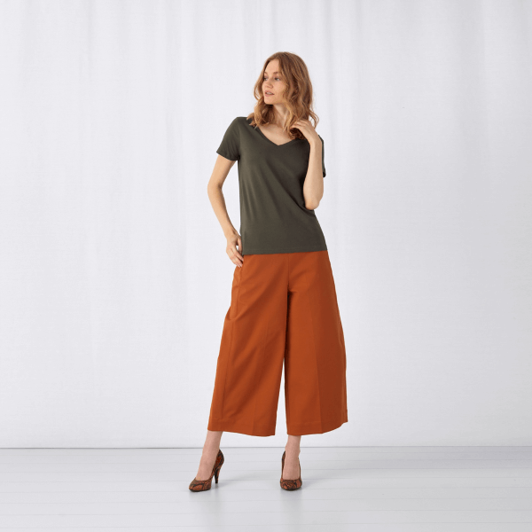 Ženska Majica s V Izrezom s Tiskom