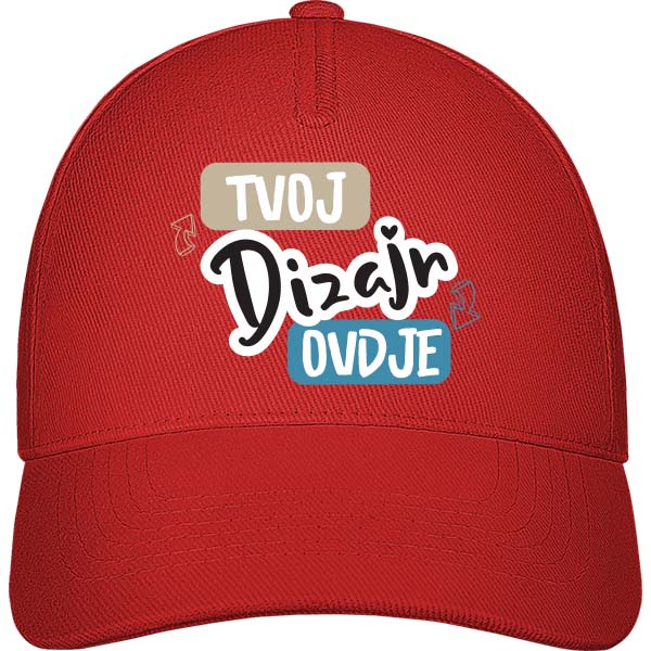5 Panel Kapa s Tiskom - Logom, Natpisom i Slikom