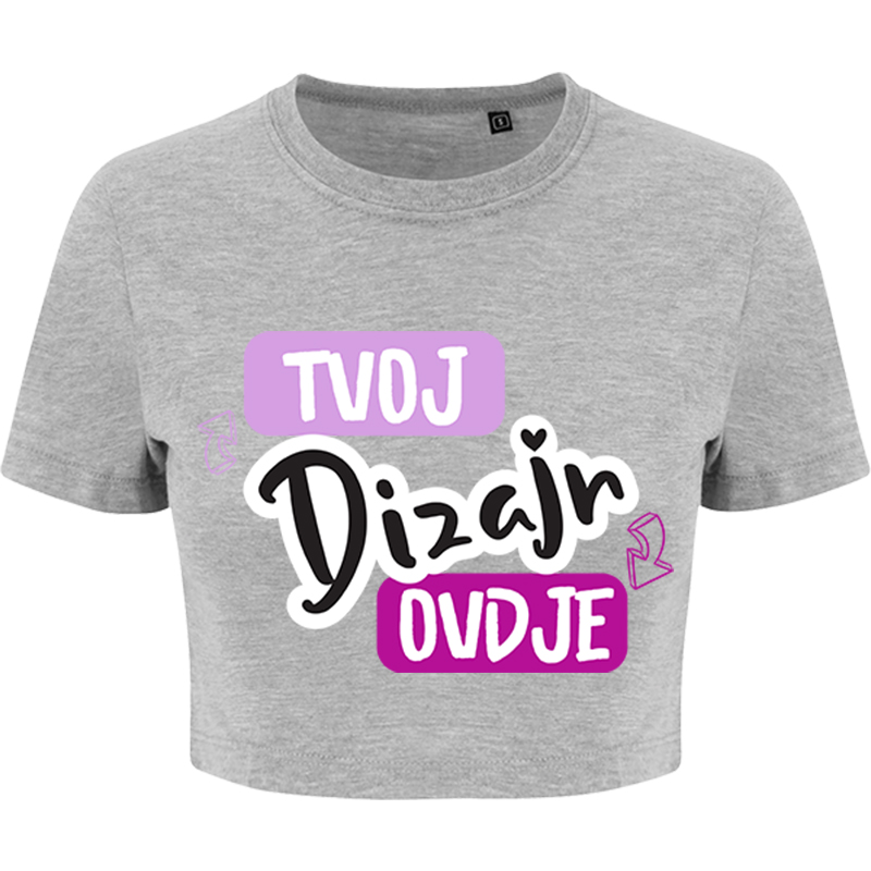 Crop-Top Ženska Majica s Printom po Želji - puppynator.hr