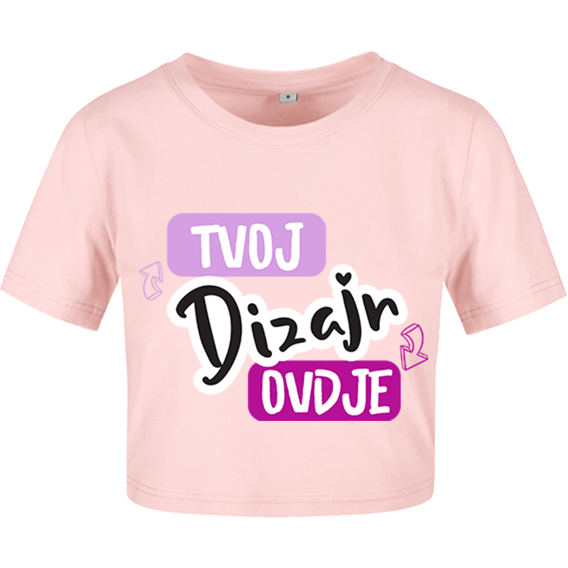 Crop-Top Ženska Majica Kratkih Rukava s Tiskom - puppynator.hr