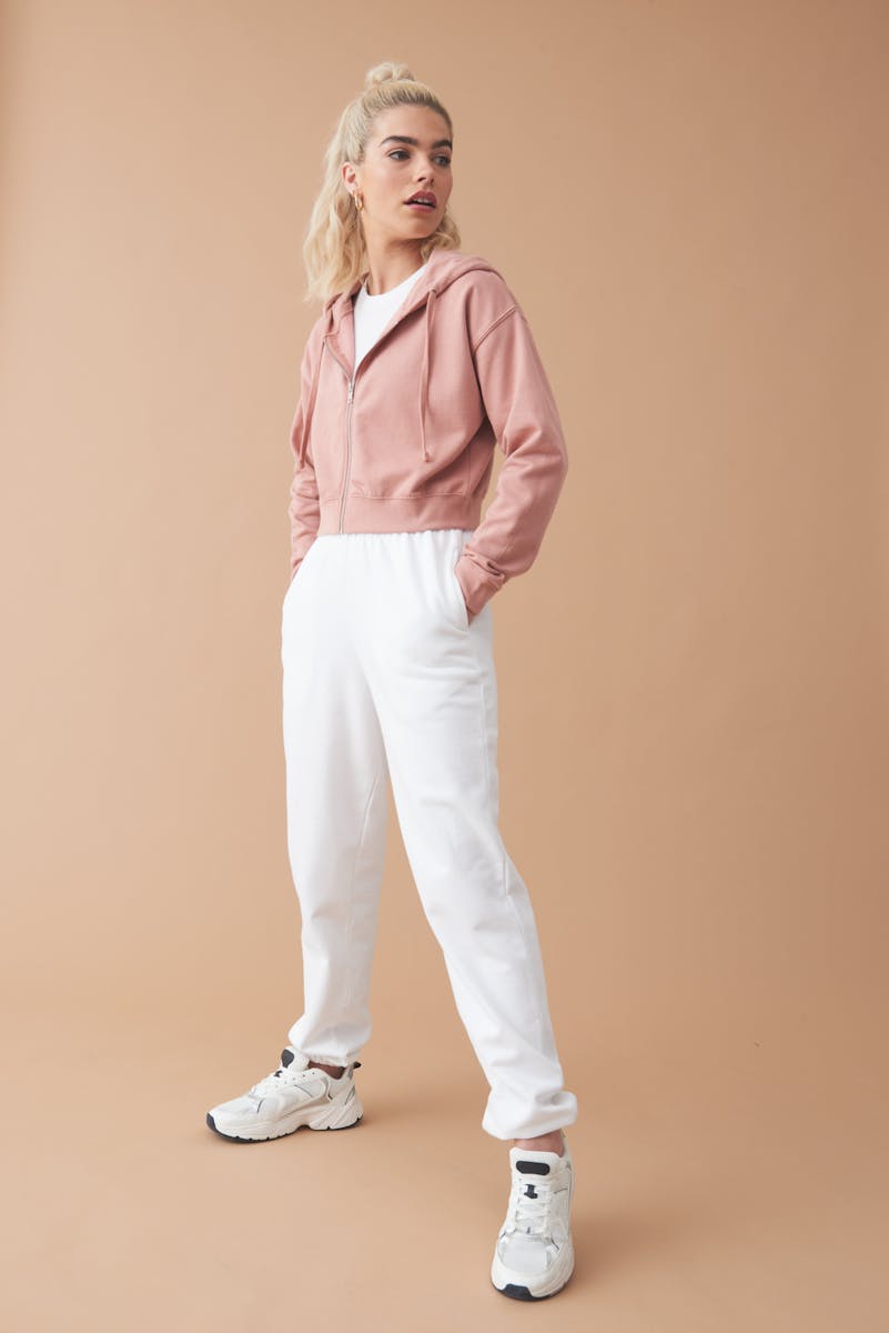 Kratka Ženska Duksa AWDis s Kapuljačom Zipom s Printom