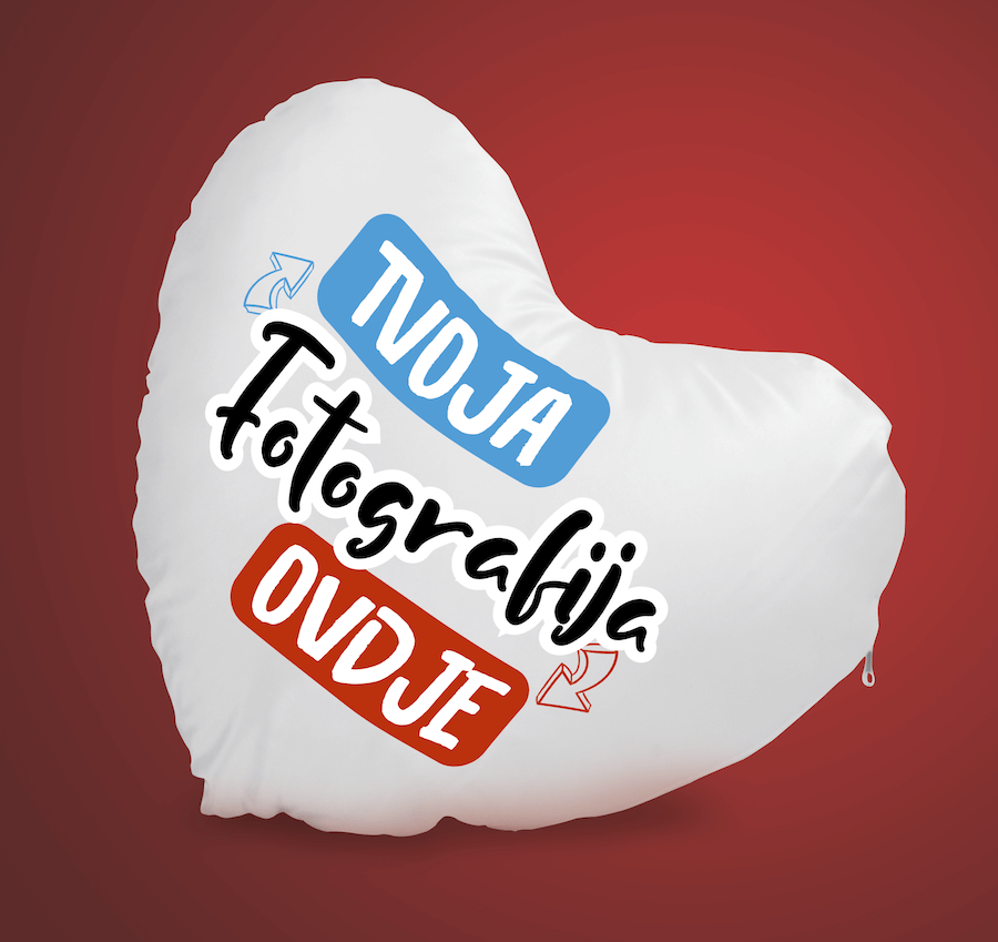 Jastuk za Valentinovo, poklon za Valentinovo s tiskom - puppynator.hr