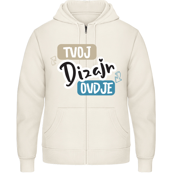 Muška Hoodica sa Zipom i Kapuljačom po Želji - puppynator.hr