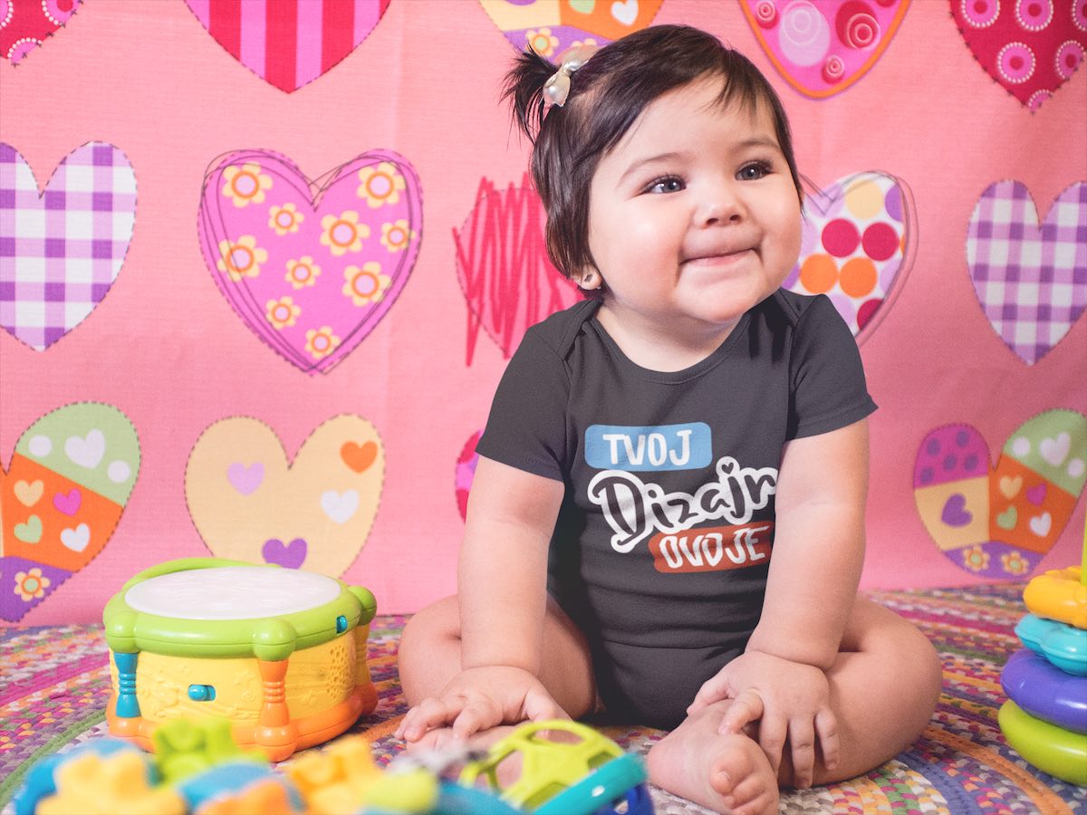 Glazbeni motiv na bodi za bebe na puppynator.hr