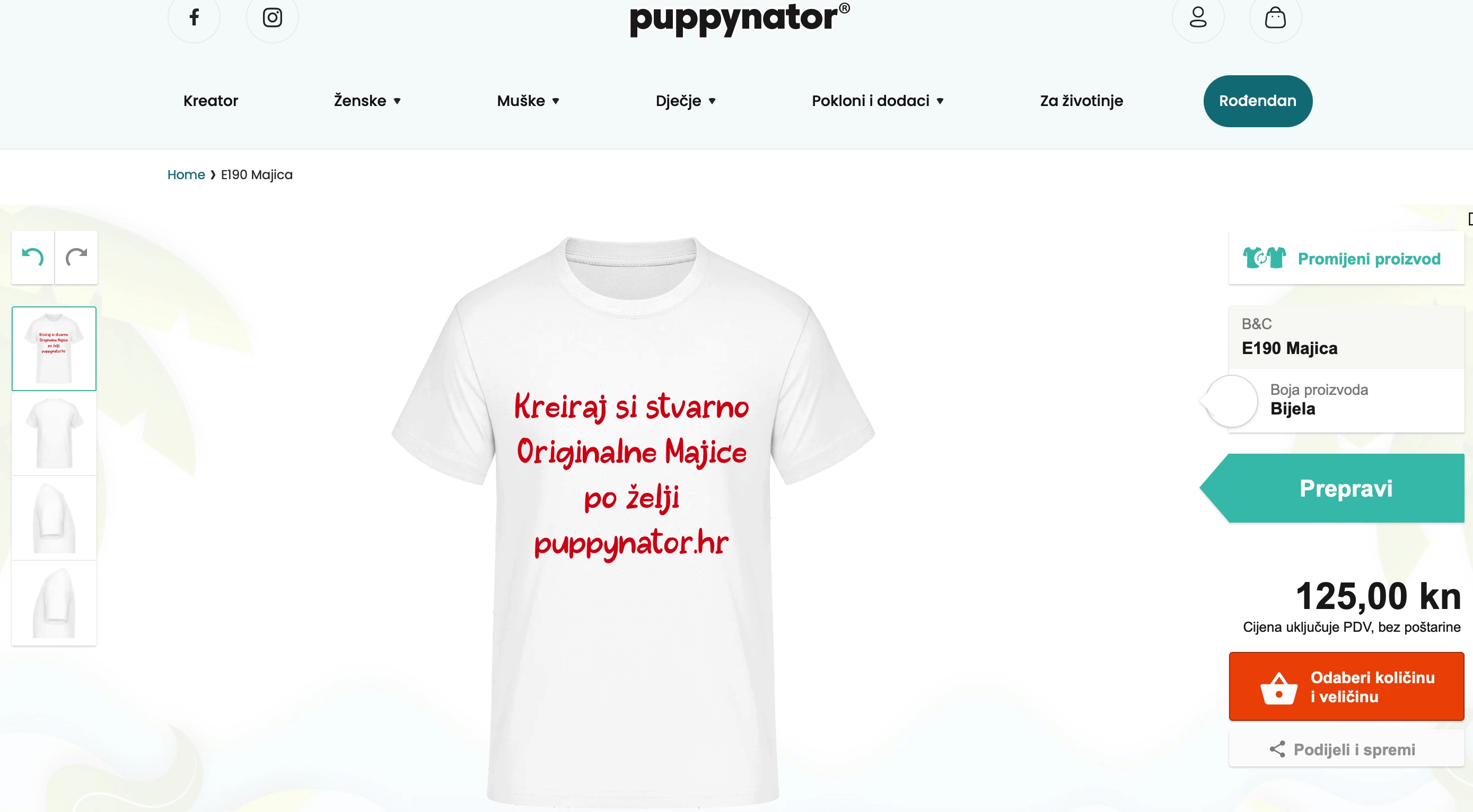 Kreirati majicu za momačku - puppynator.hr