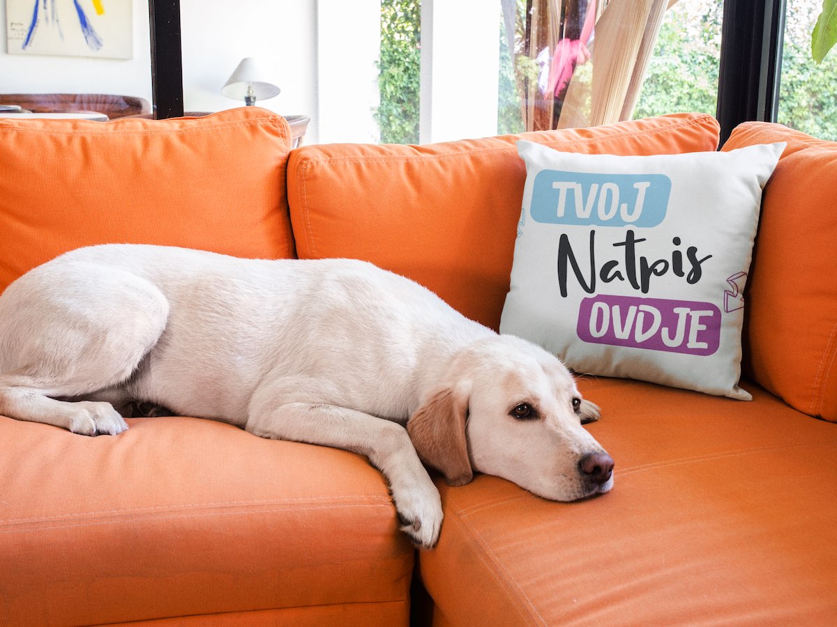 Jastuk za psa s imenom i fotografijom na puppynator.hr width=