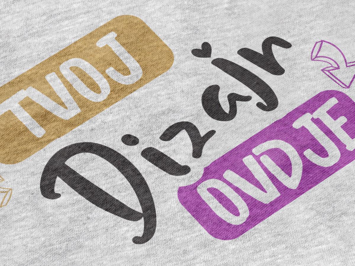 Rezultat DTG tiska na majicu – puppynator.hr