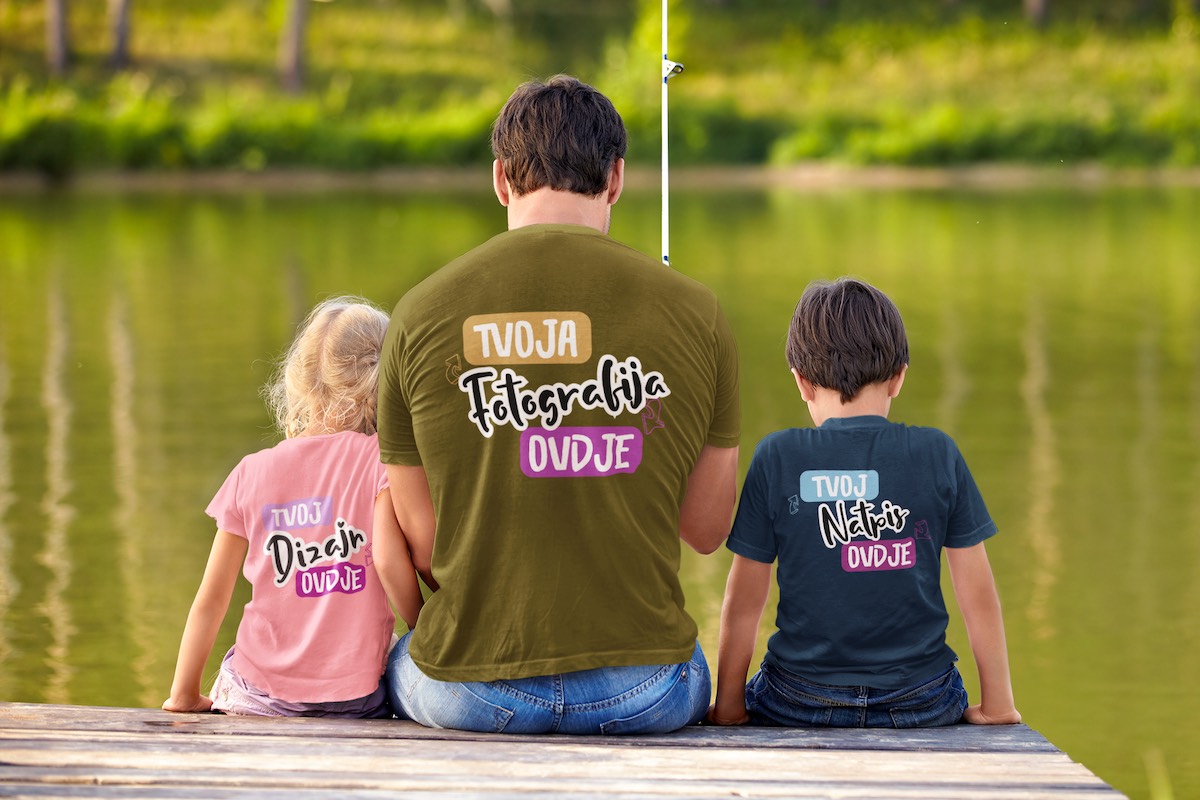 Majica za ribiča s fotografijom i ulovom
