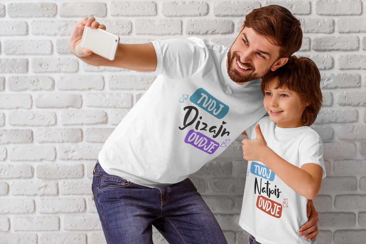 Šaljive majice s tekstom po želji za tatu - puppynator.hr