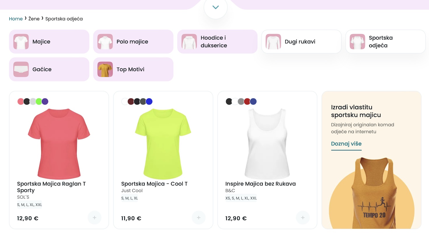 Odaberi kroj timske majice, polo majice ili dukse