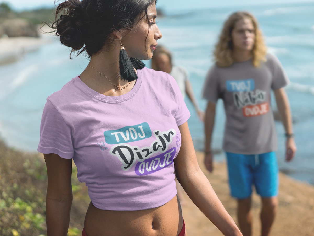 Ženske ljetne majice ili majice za plažu s printom po želji - puppynator.hr