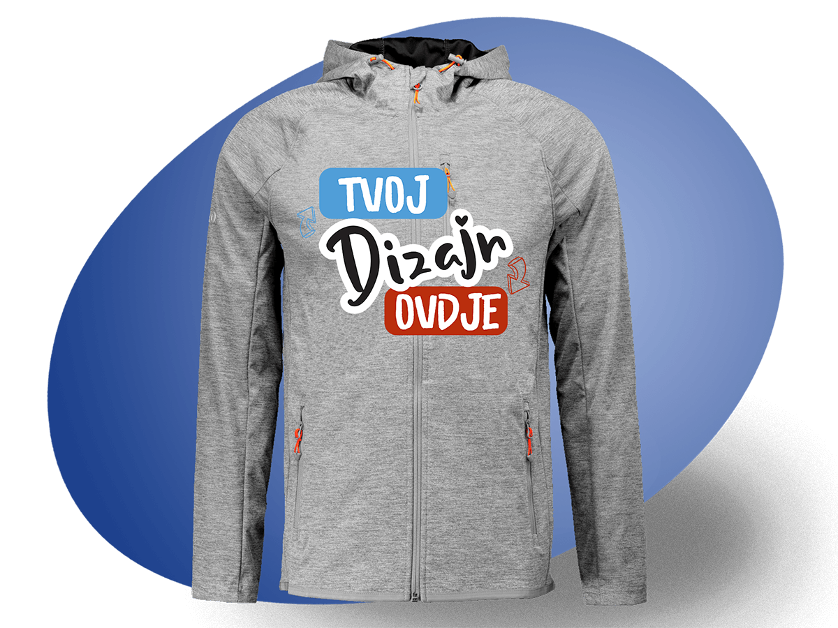 Tisak Muške Jakne ili Muškog Prsluka s Otiskom po Želji