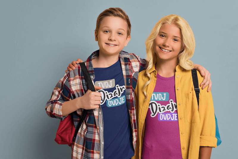 Dječja majica s tiskom za školu, vrtić i majice za grupe - puppynator.hr