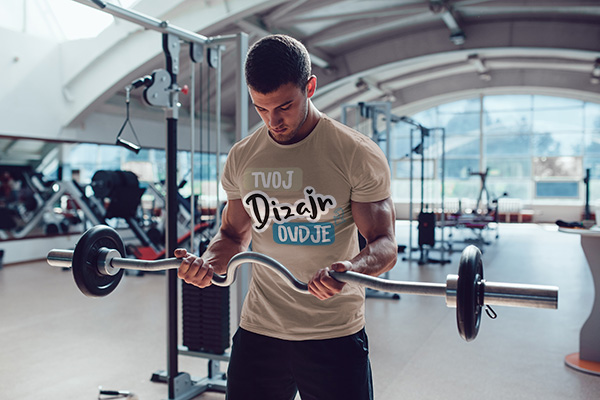 Muška majica s tiskom za sport - puppynator.hr