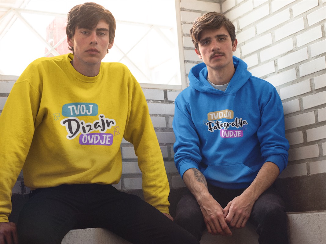 Muška hoodie majica s tiskom - puppynator.hr