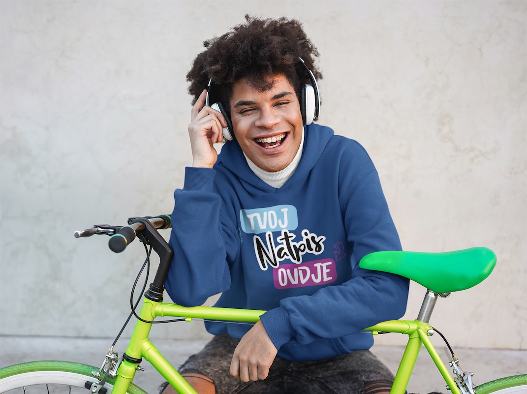 Muška hoodie majica s tiskom - puppynator.hr