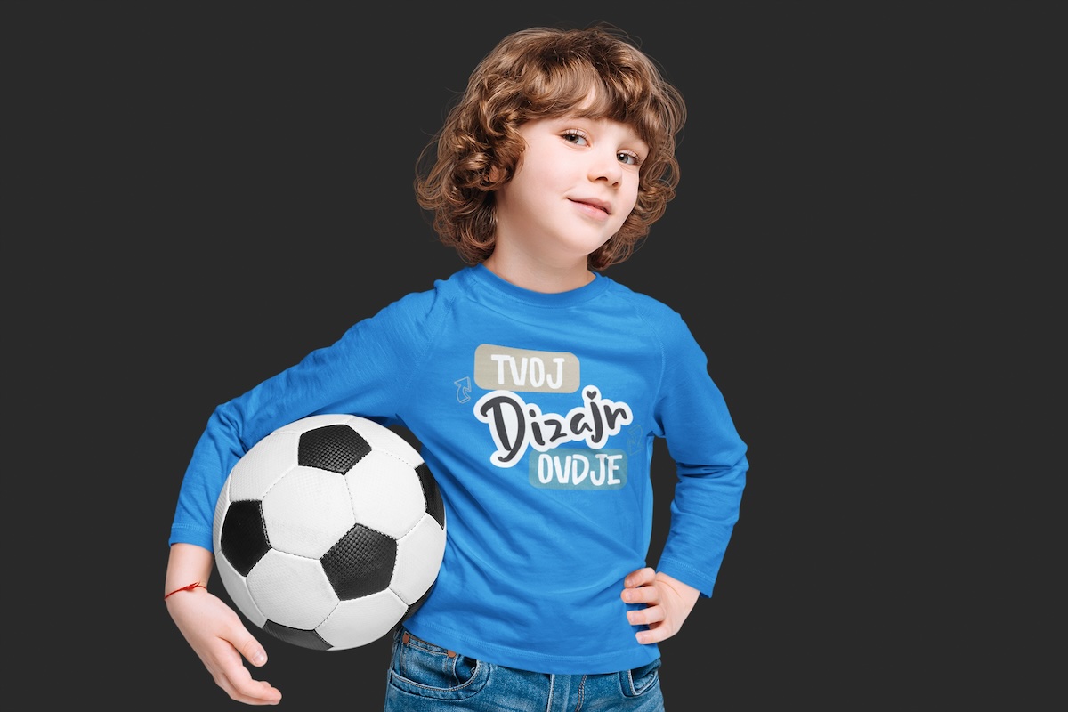 Dječja funkcionalna majica s tiskom dugih rukava - puppynator.hr
