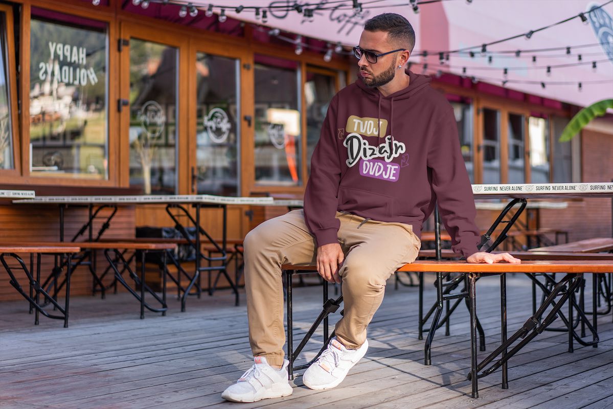 Tisak na muške dukserice s kapuljačom - puppynator.hr