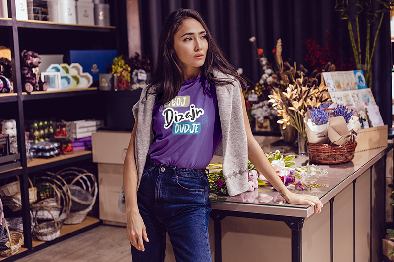 Ženska radna majica s printom - puppynator.hr